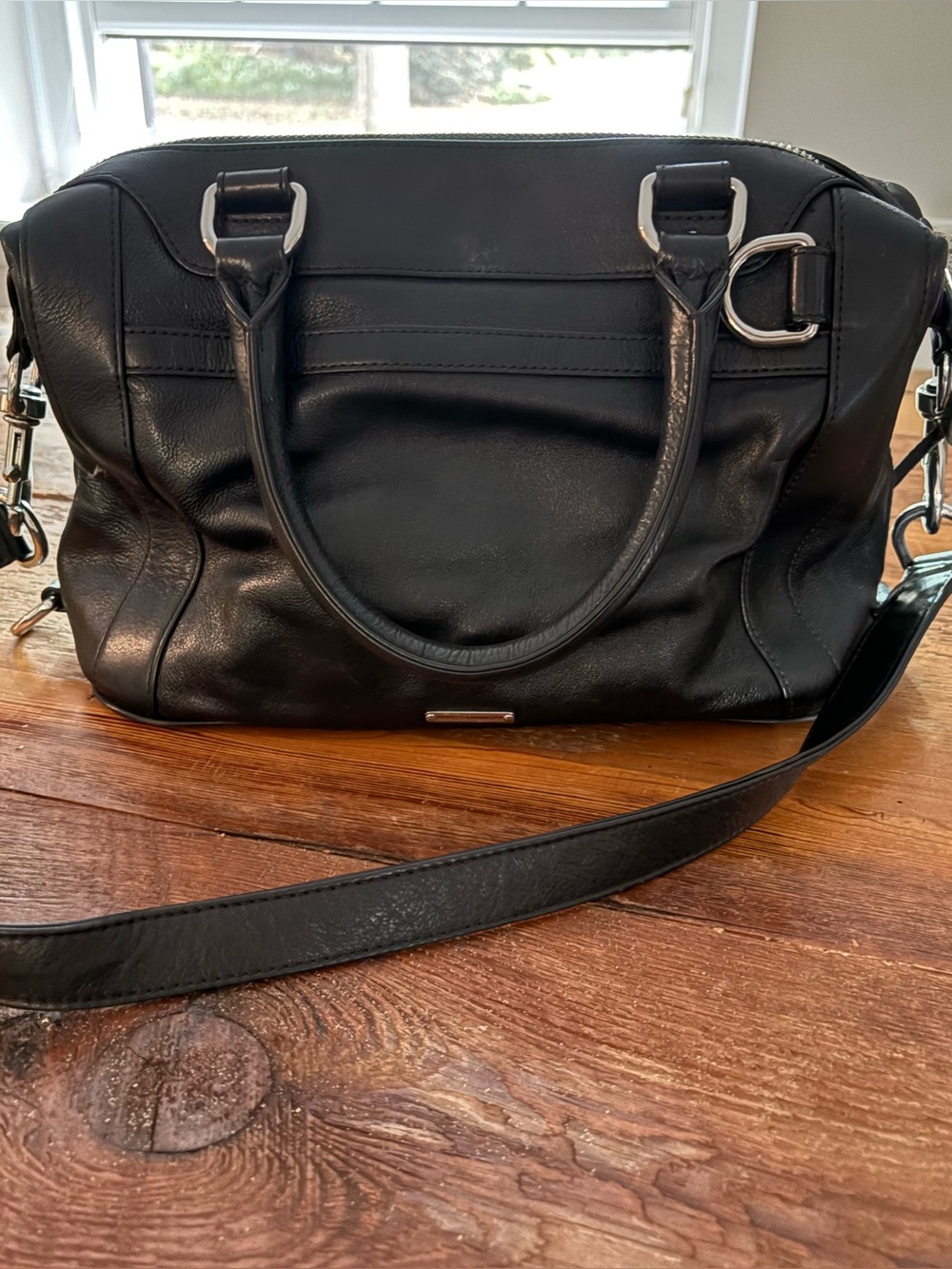 Rebecca Minkoff Black Leather Satchel Bag